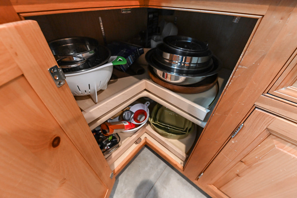 Custom Traditional Natural Wood Kitchen with Granite Countertops and Appliances