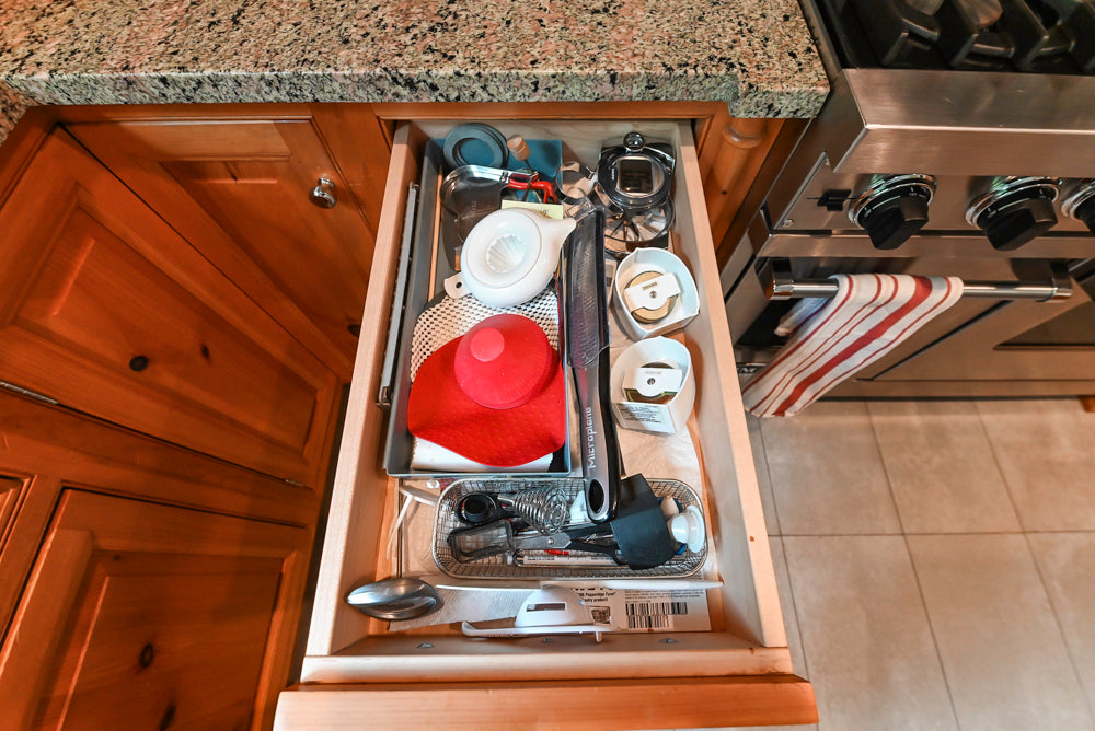 Custom Traditional Natural Wood Kitchen with Granite Countertops and Appliances