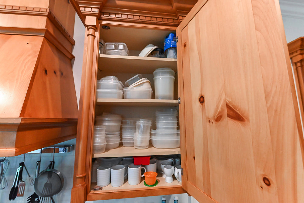 Custom Traditional Natural Wood Kitchen with Granite Countertops and Appliances