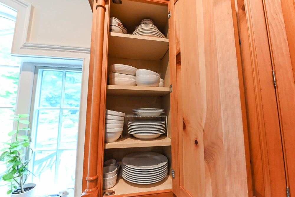 Custom Traditional Natural Wood Kitchen with Granite Countertops and Appliances