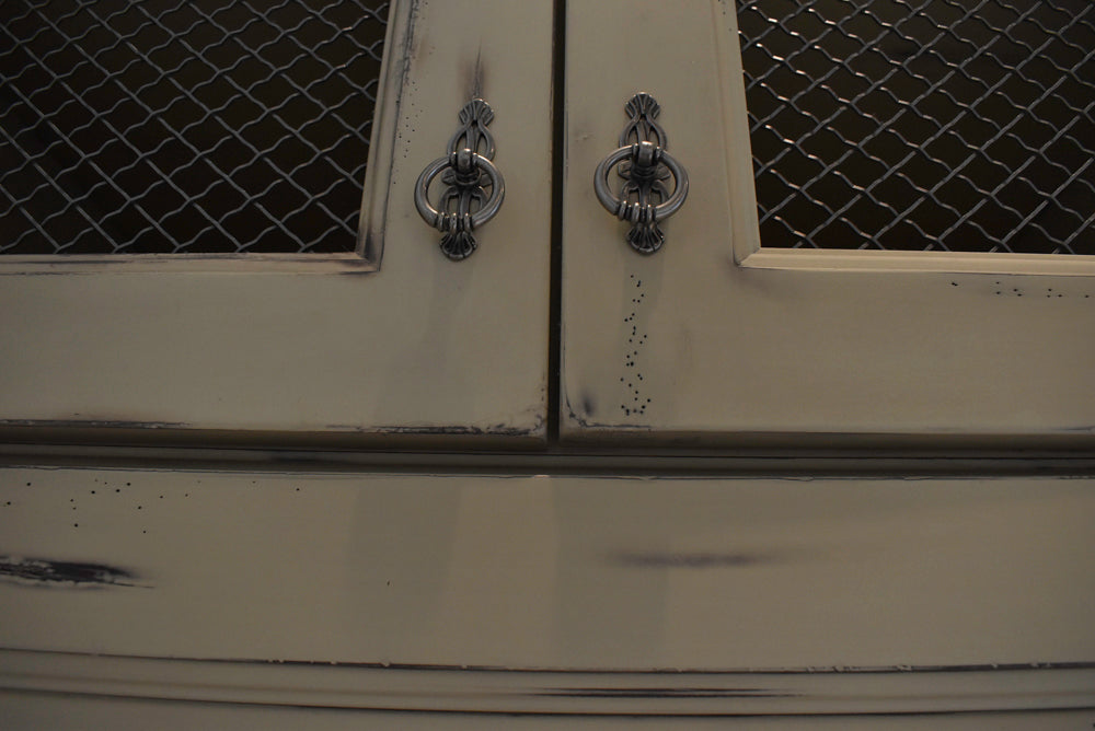 Custom Traditional Distressed Two-Tone Kitchen with Double Island, Stone Countertops and Sub-Zero & Wolf Appliances