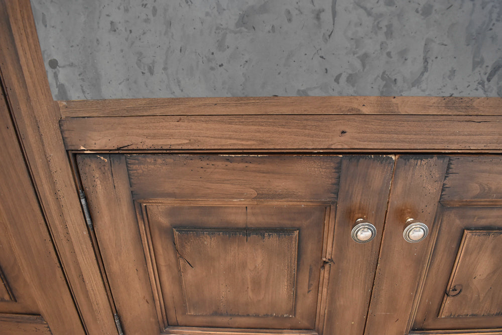 Custom Traditional Distressed Two-Tone Kitchen with Double Island, Stone Countertops and Sub-Zero & Wolf Appliances