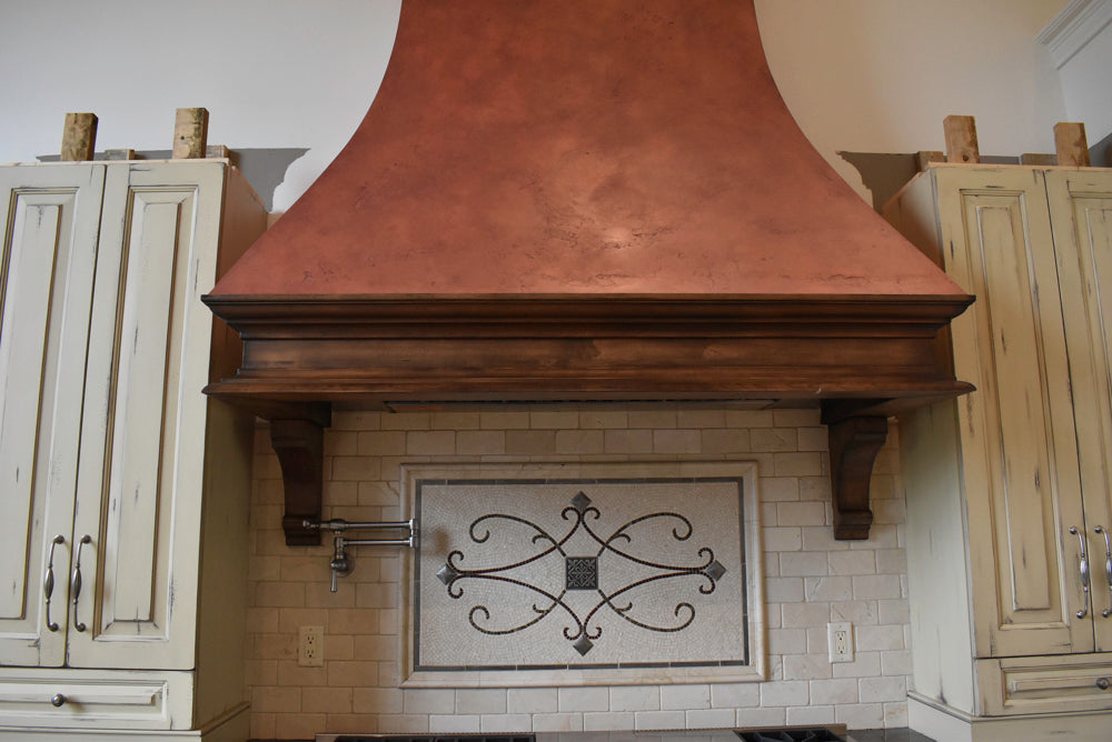 Custom Traditional Distressed Two-Tone Kitchen with Double Island, Stone Countertops and Sub-Zero & Wolf Appliances