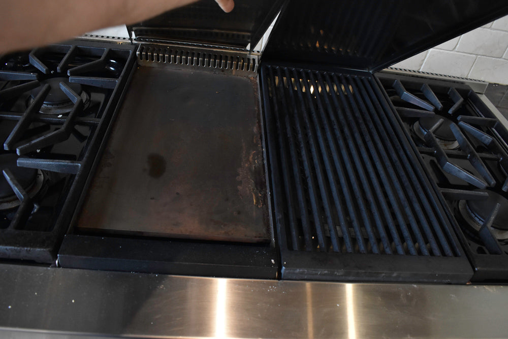 Custom Traditional Distressed Two-Tone Kitchen with Double Island, Stone Countertops and Sub-Zero & Wolf Appliances