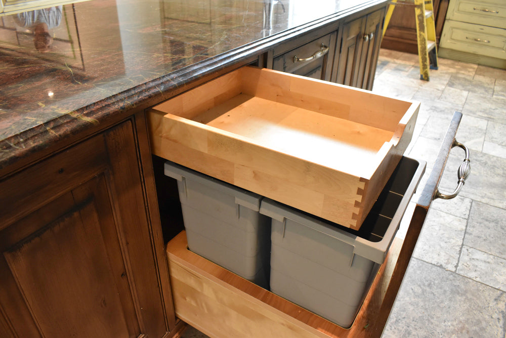 Custom Traditional Distressed Two-Tone Kitchen with Double Island, Stone Countertops and Sub-Zero & Wolf Appliances