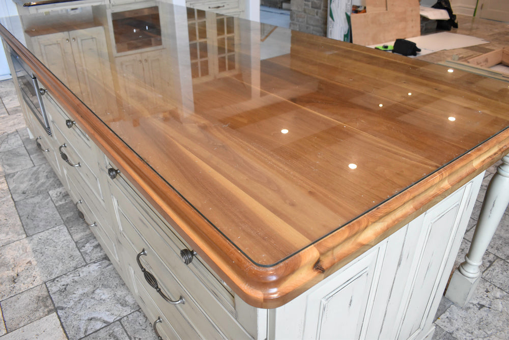 Custom Traditional Distressed Two-Tone Kitchen with Double Island, Stone Countertops and Sub-Zero & Wolf Appliances