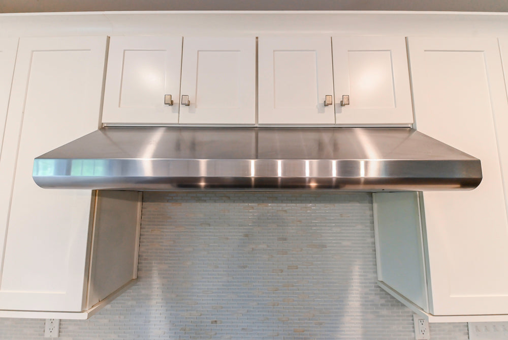 Fabuwood Transitional White Kitchen with Island and White Marble Countertops