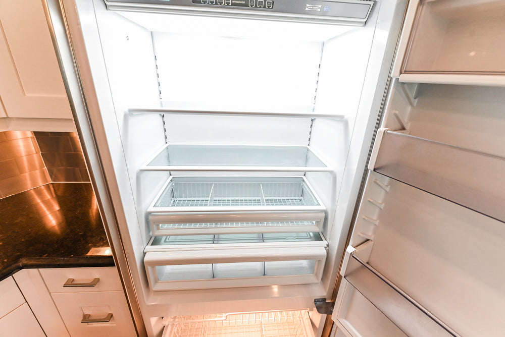 Rutt Transitional White Kitchen with Island, Wet Bar, Granite Countertops & Appliances