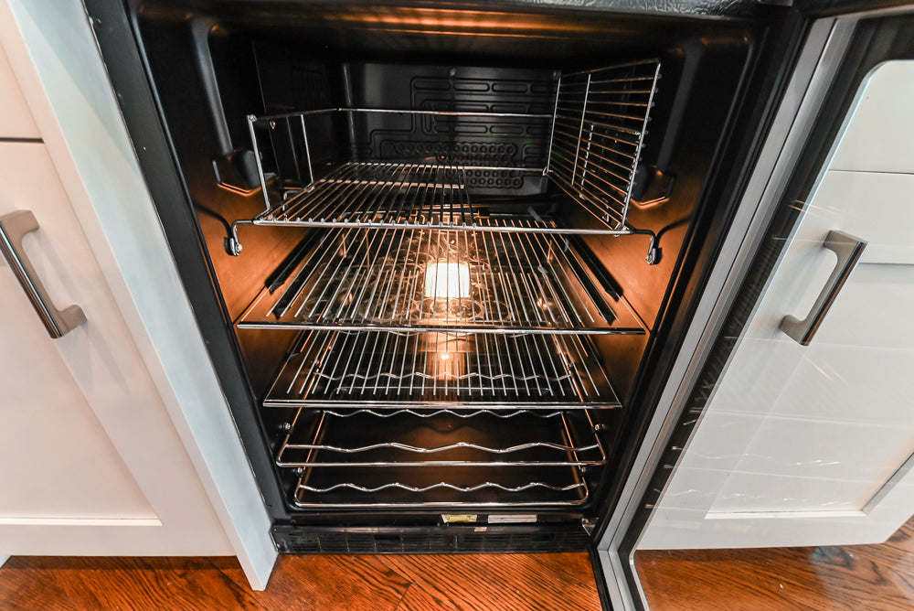Rutt Transitional White Kitchen with Island, Wet Bar, Granite Countertops & Appliances
