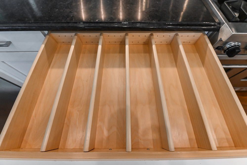 Rutt Transitional White Kitchen with Island, Wet Bar, Granite Countertops & Appliances