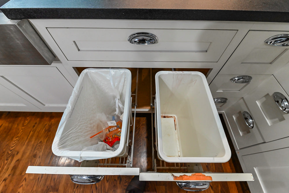 Custom Traditional White Kitchen with Stone Countertops and Appliances