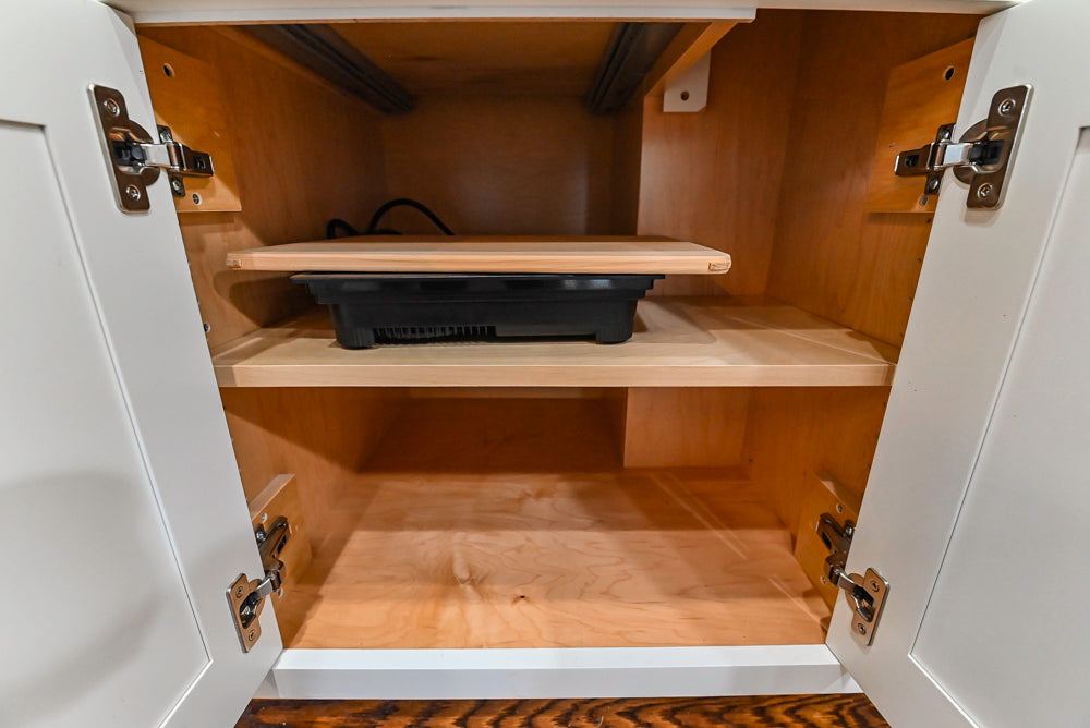 Custom Traditional White Kitchen with Stone Countertops and Appliances