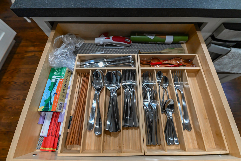 Custom Traditional White Kitchen with Stone Countertops and Appliances