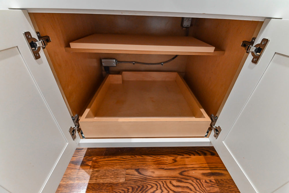 Custom Traditional White Kitchen with Stone Countertops and Appliances