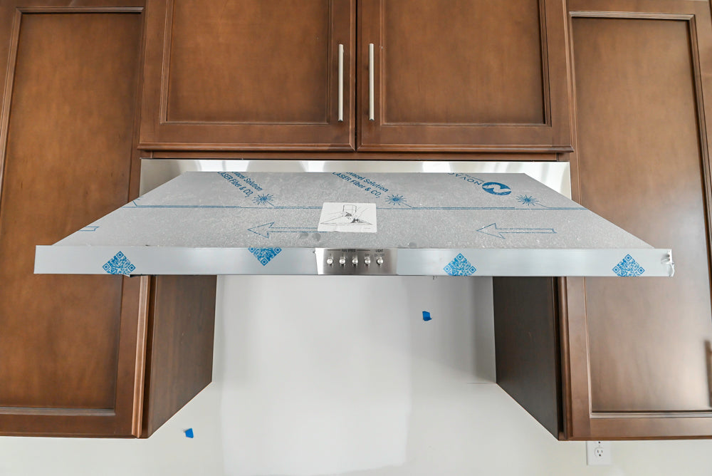 Century Transitional Dark Brown Wooden Kitchen with Island, Granite Countertops and Appliances