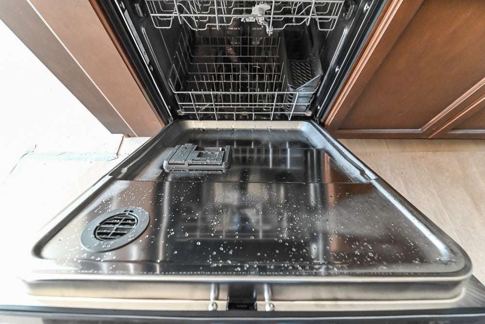 Century Transitional Dark Brown Wooden Kitchen with Island, Granite Countertops and Appliances