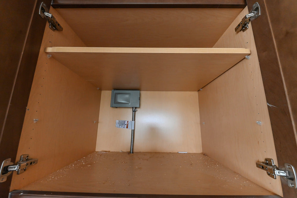 Century Transitional Dark Brown Wooden Kitchen with Island, Granite Countertops and Appliances