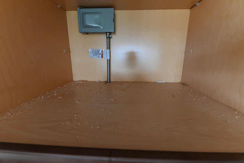 Century Transitional Dark Brown Wooden Kitchen with Island, Granite Countertops and Appliances