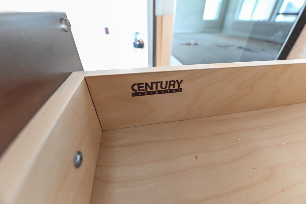 Century Transitional Dark Brown Wooden Kitchen with Island, Granite Countertops and Appliances