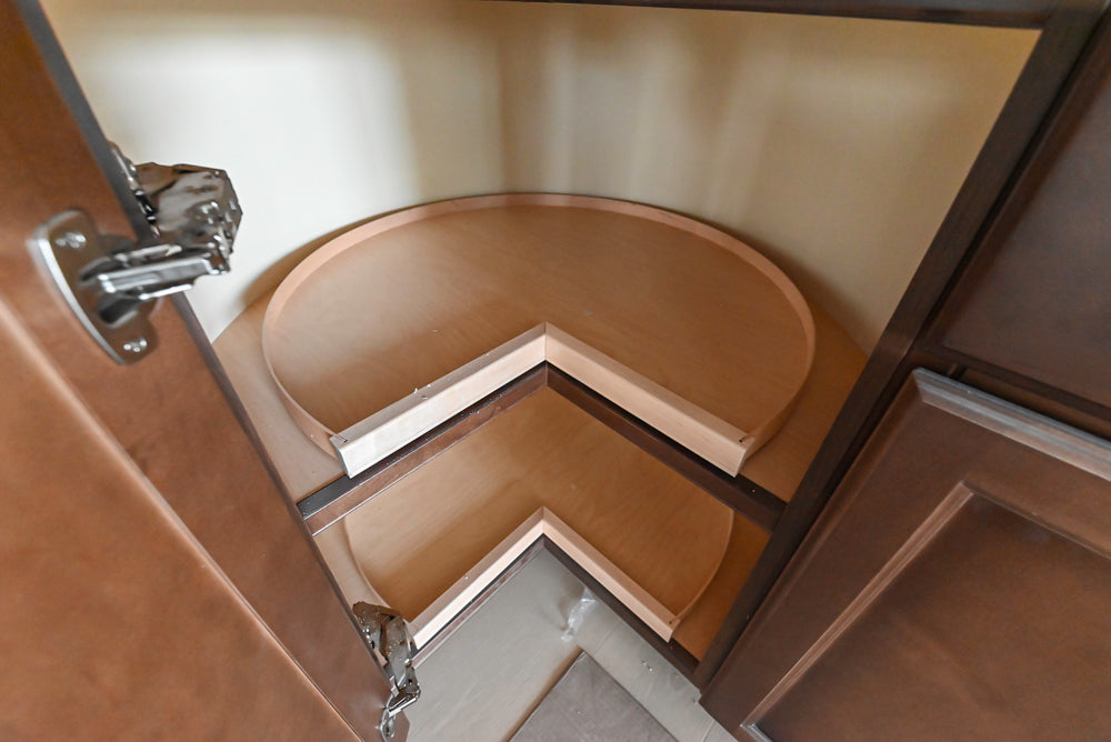 Century Transitional Dark Brown Wooden Kitchen with Island, Granite Countertops and Appliances
