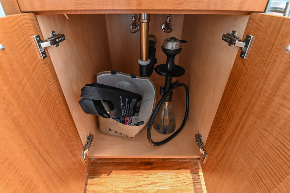 Custom Transitional Wet Bar with Sink, Faucet & Granite Countertops