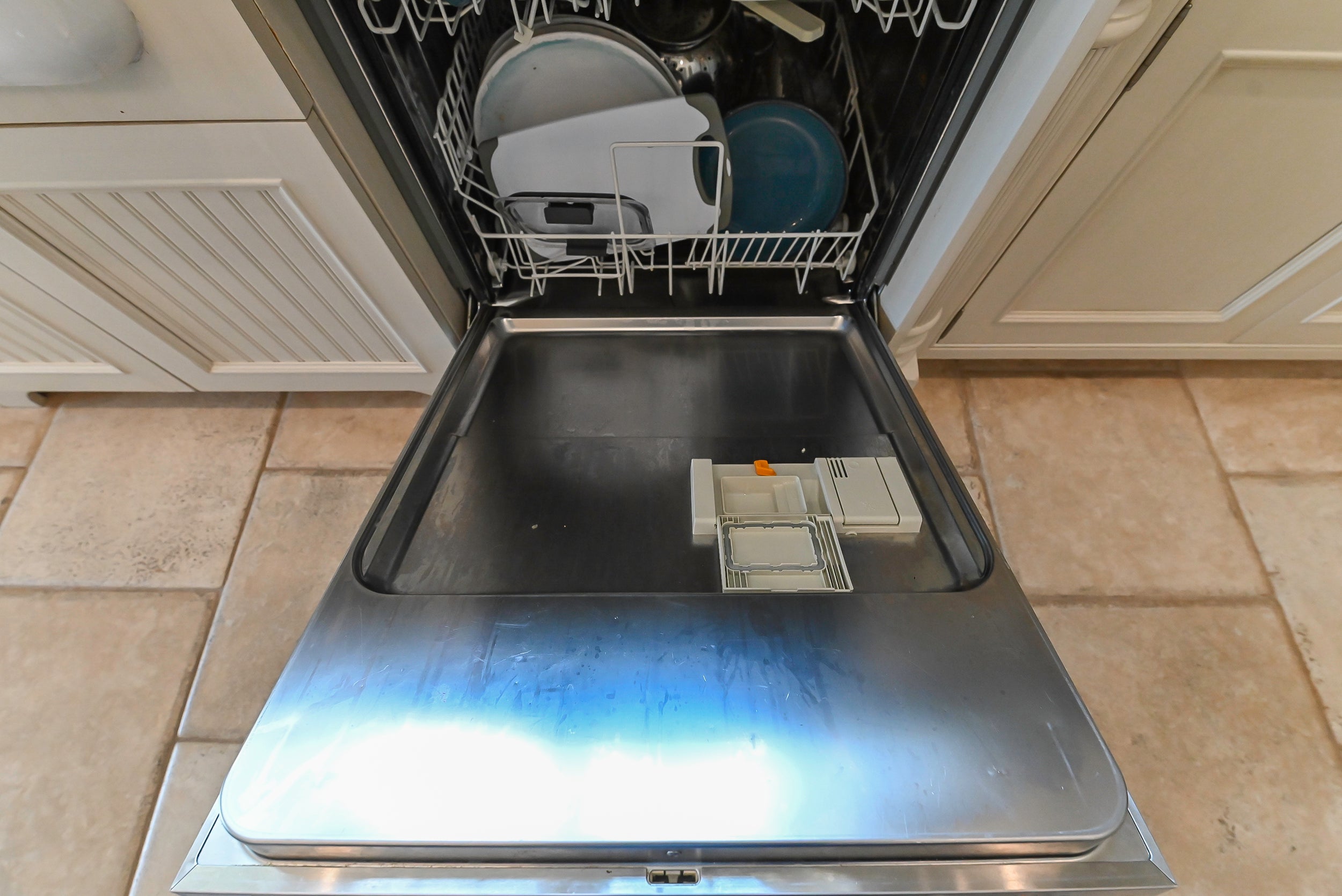 Craftmaid Traditional Off White Kitchen with Island, Granite Countertops & 48" Sub-Zero Refrigerator