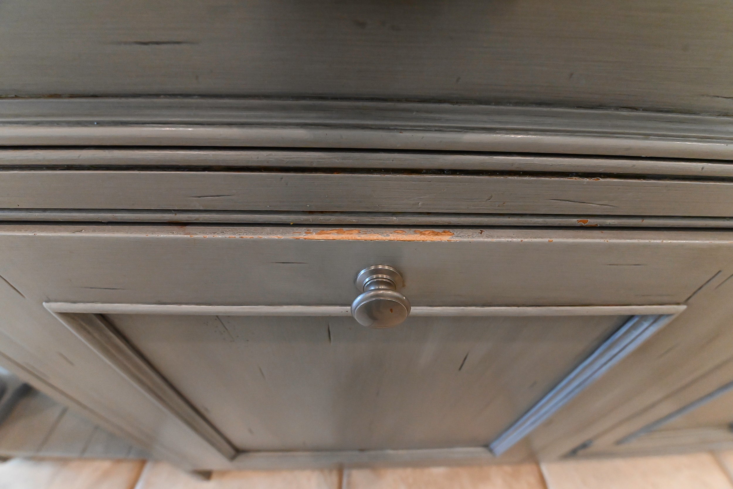 Craftmaid Traditional Off White Kitchen with Island, Granite Countertops & 48" Sub-Zero Refrigerator