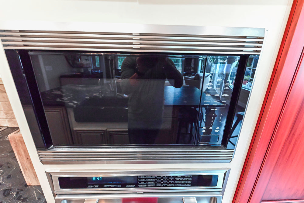 Yorktowne Traditional Cream Kitchen with Island, Cherry Dry Bar and Wolf & Sub-Zero Appliances