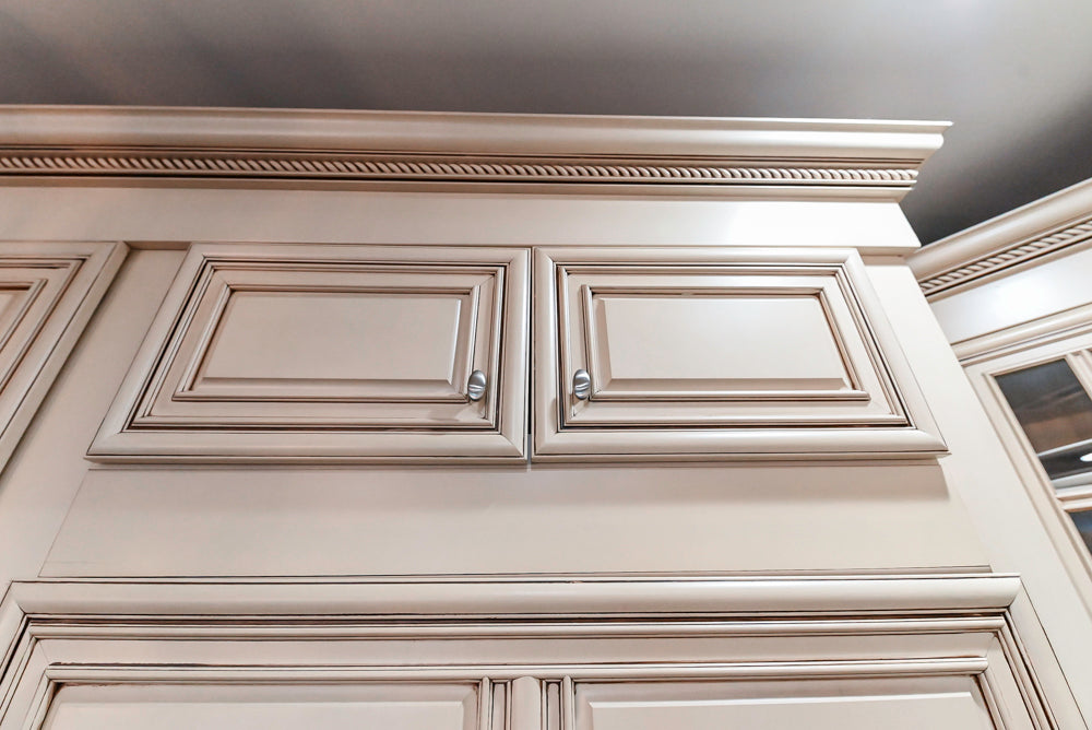 Yorktowne Traditional Cream Kitchen with Island, Cherry Dry Bar and Wolf & Sub-Zero Appliances