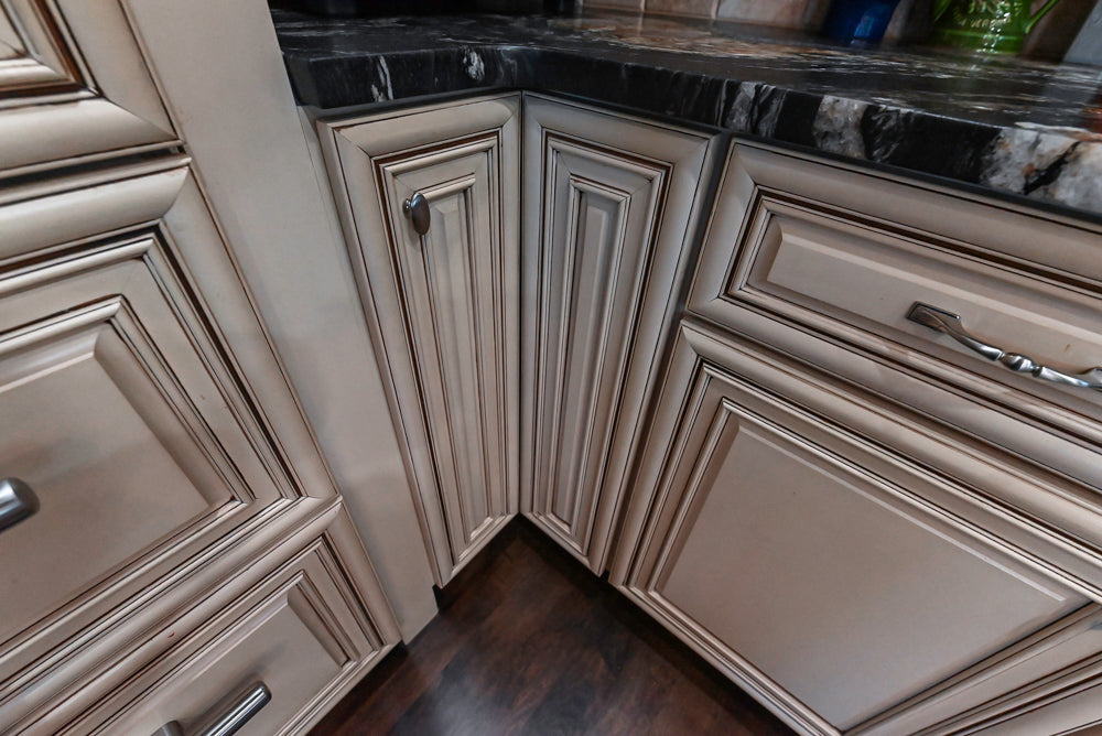 Yorktowne Traditional Cream Kitchen with Island, Cherry Dry Bar and Wolf & Sub-Zero Appliances