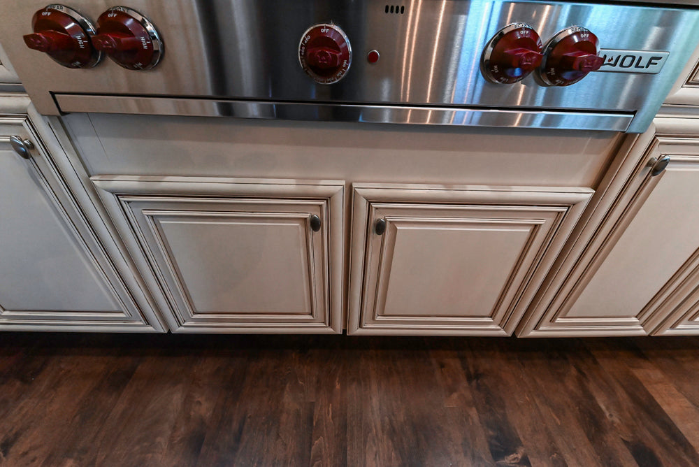 Yorktowne Traditional Cream Kitchen with Island, Cherry Dry Bar and Wolf & Sub-Zero Appliances