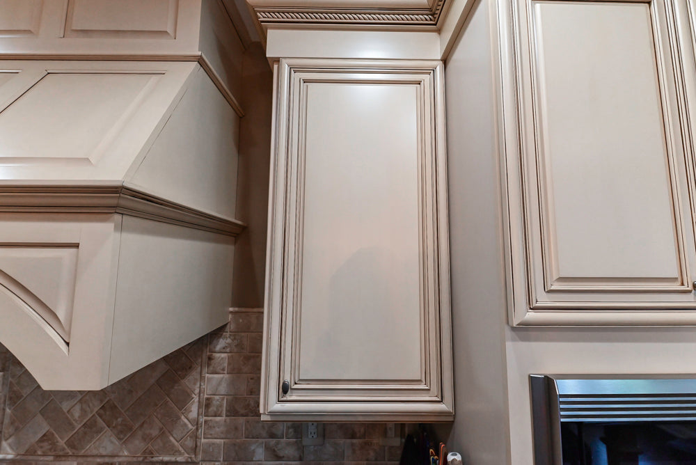 Yorktowne Traditional Cream Kitchen with Island, Cherry Dry Bar and Wolf & Sub-Zero Appliances