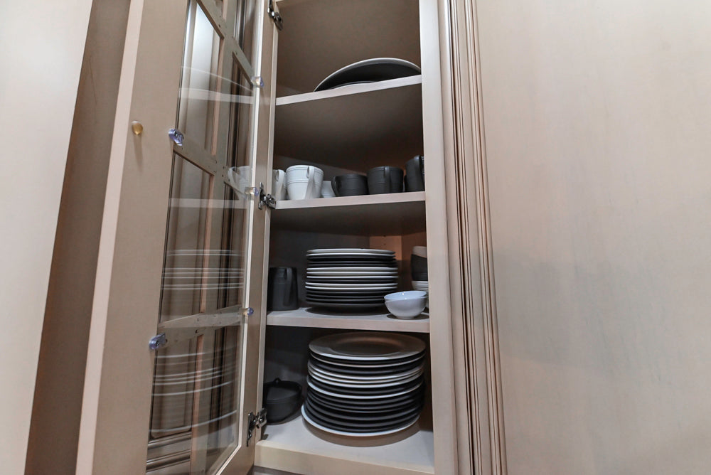 Yorktowne Traditional Cream Kitchen with Island, Cherry Dry Bar and Wolf & Sub-Zero Appliances