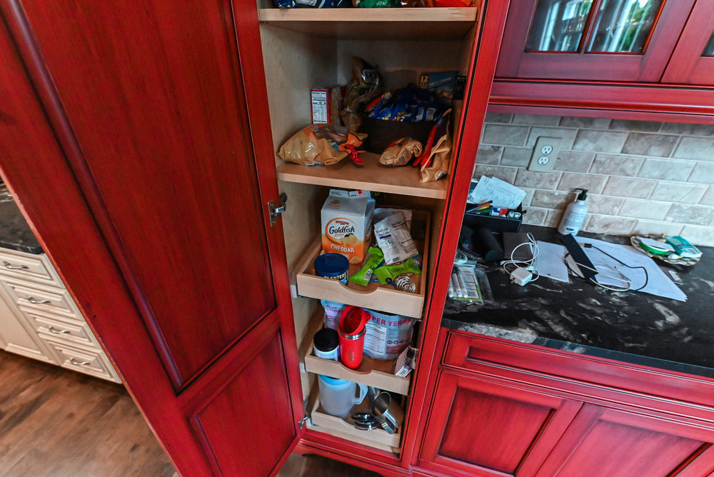 Yorktowne Traditional Cream Kitchen with Island, Cherry Dry Bar and Wolf & Sub-Zero Appliances