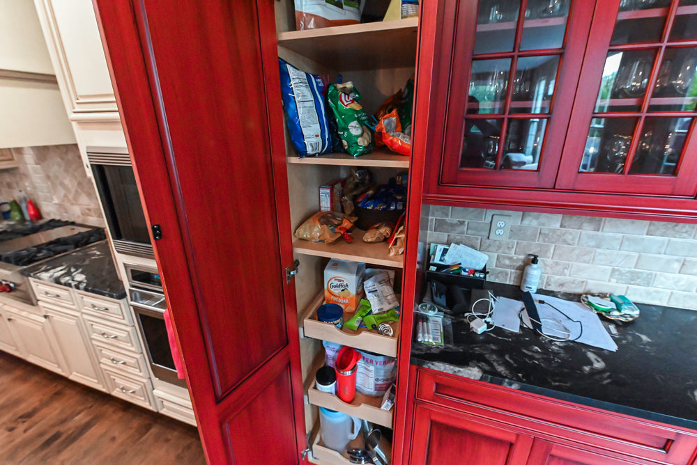 Yorktowne Traditional Cream Kitchen with Island, Cherry Dry Bar and Wolf & Sub-Zero Appliances