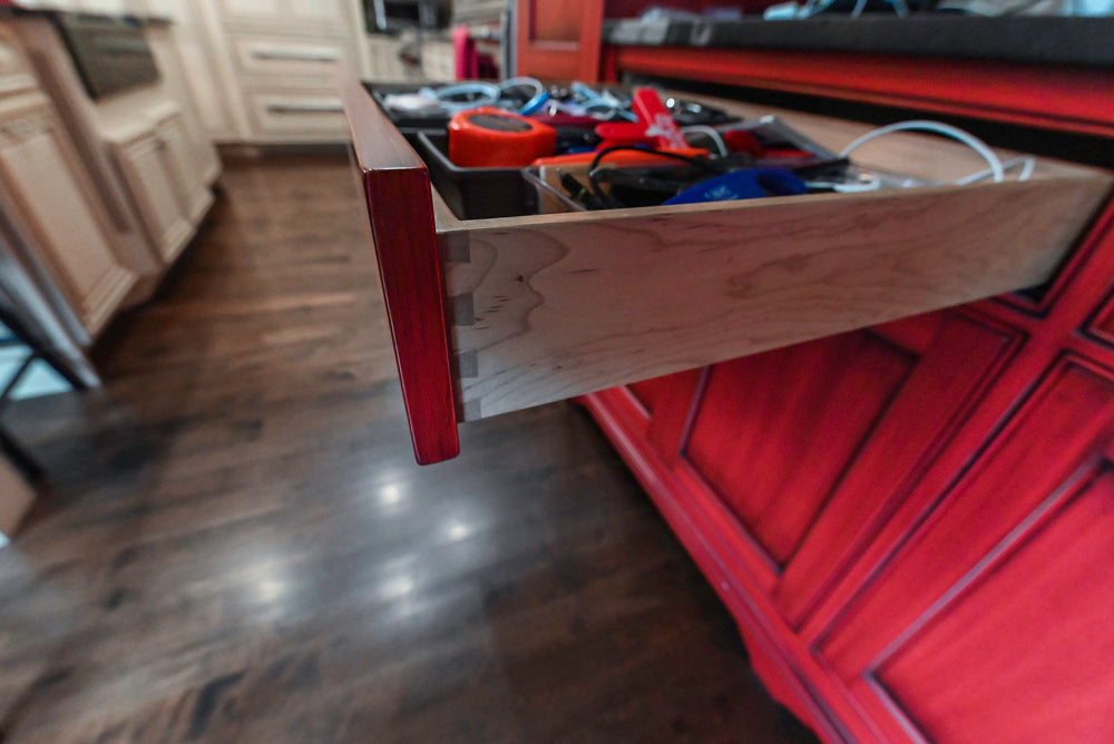 Yorktowne Traditional Cream Kitchen with Island, Cherry Dry Bar and Wolf & Sub-Zero Appliances