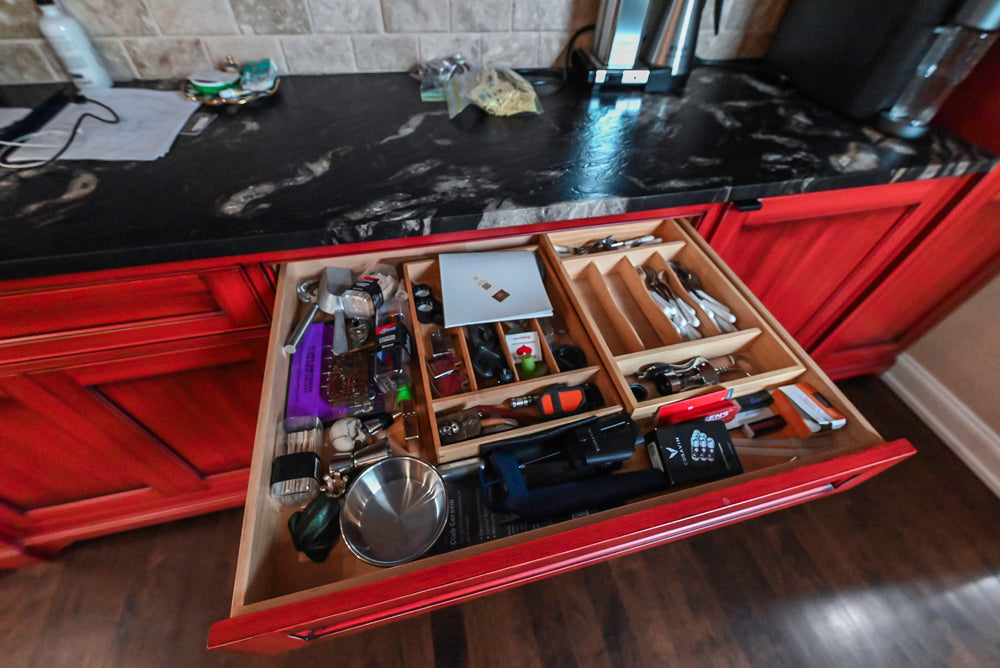 Yorktowne Traditional Cream Kitchen with Island, Cherry Dry Bar and Wolf & Sub-Zero Appliances