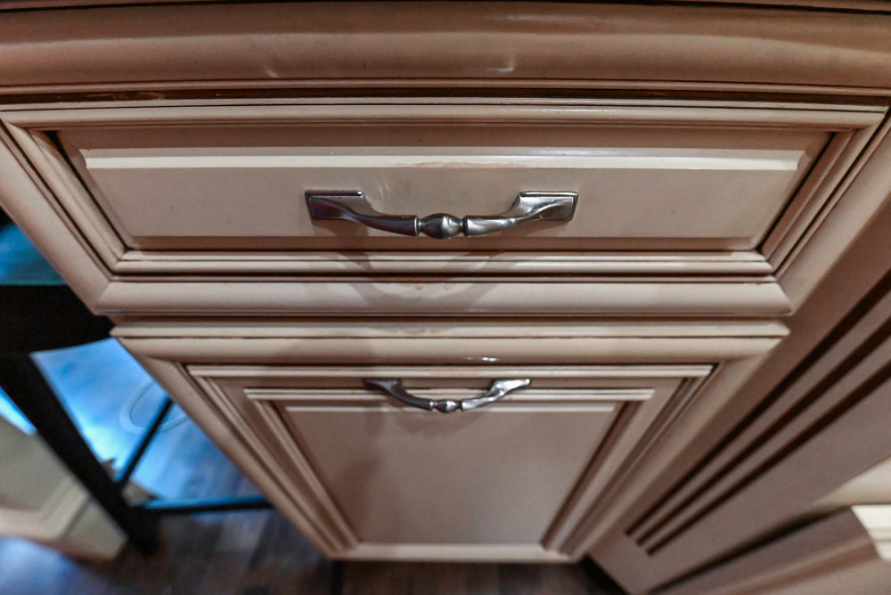 Yorktowne Traditional Cream Kitchen with Island, Cherry Dry Bar and Wolf & Sub-Zero Appliances