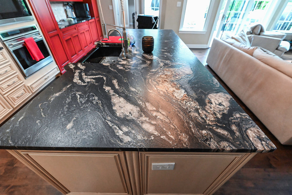 Yorktowne Traditional Cream Kitchen with Island, Cherry Dry Bar and Wolf & Sub-Zero Appliances