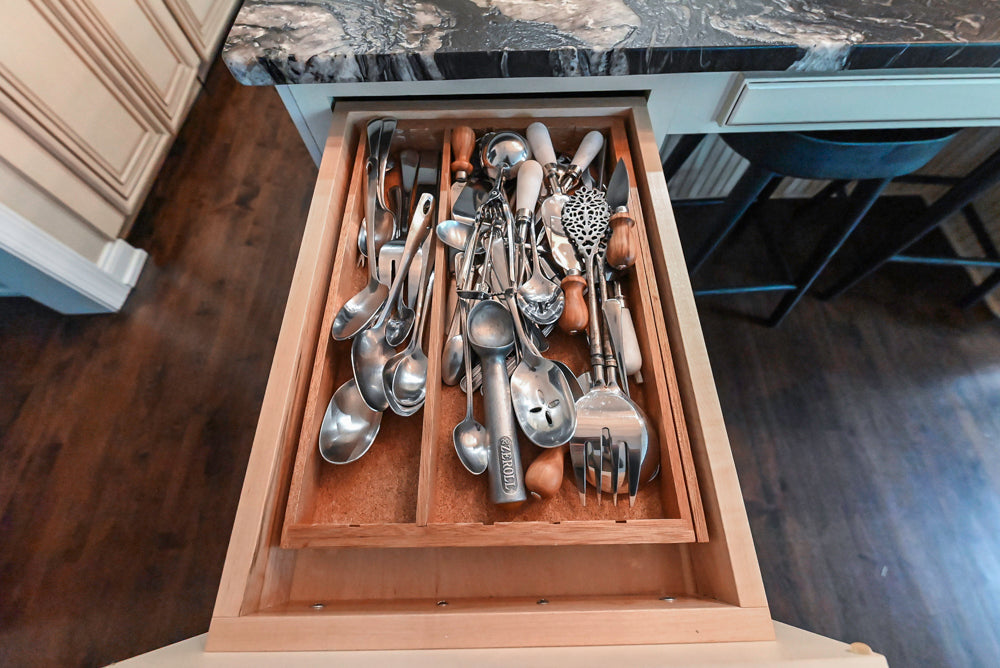 Yorktowne Traditional Cream Kitchen with Island, Cherry Dry Bar and Wolf & Sub-Zero Appliances