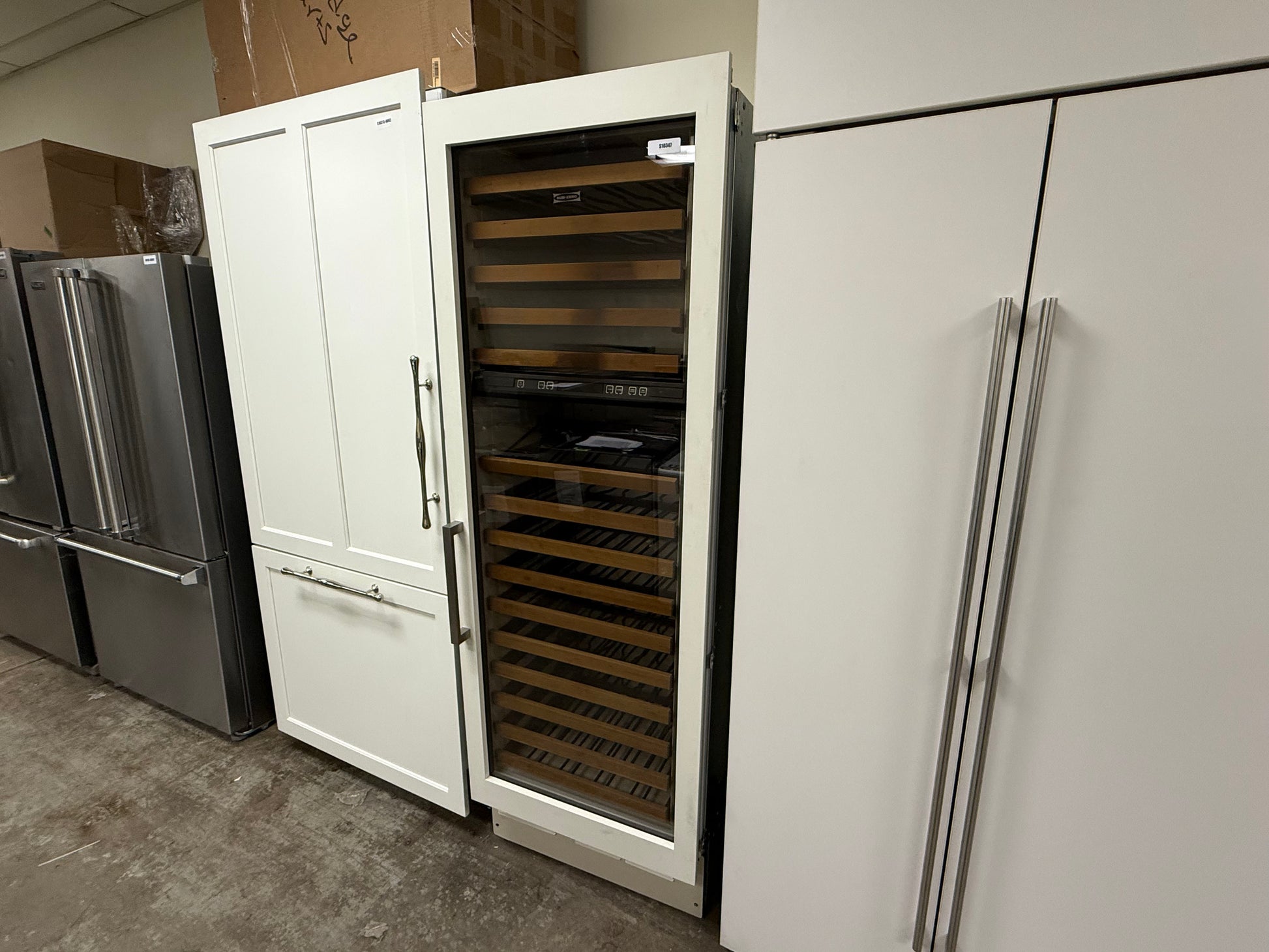 Sub-Zero 427G 27" White Paneled Dual Zone Tall Wine Cooler, Right Hinged, Panel Ready, 2011