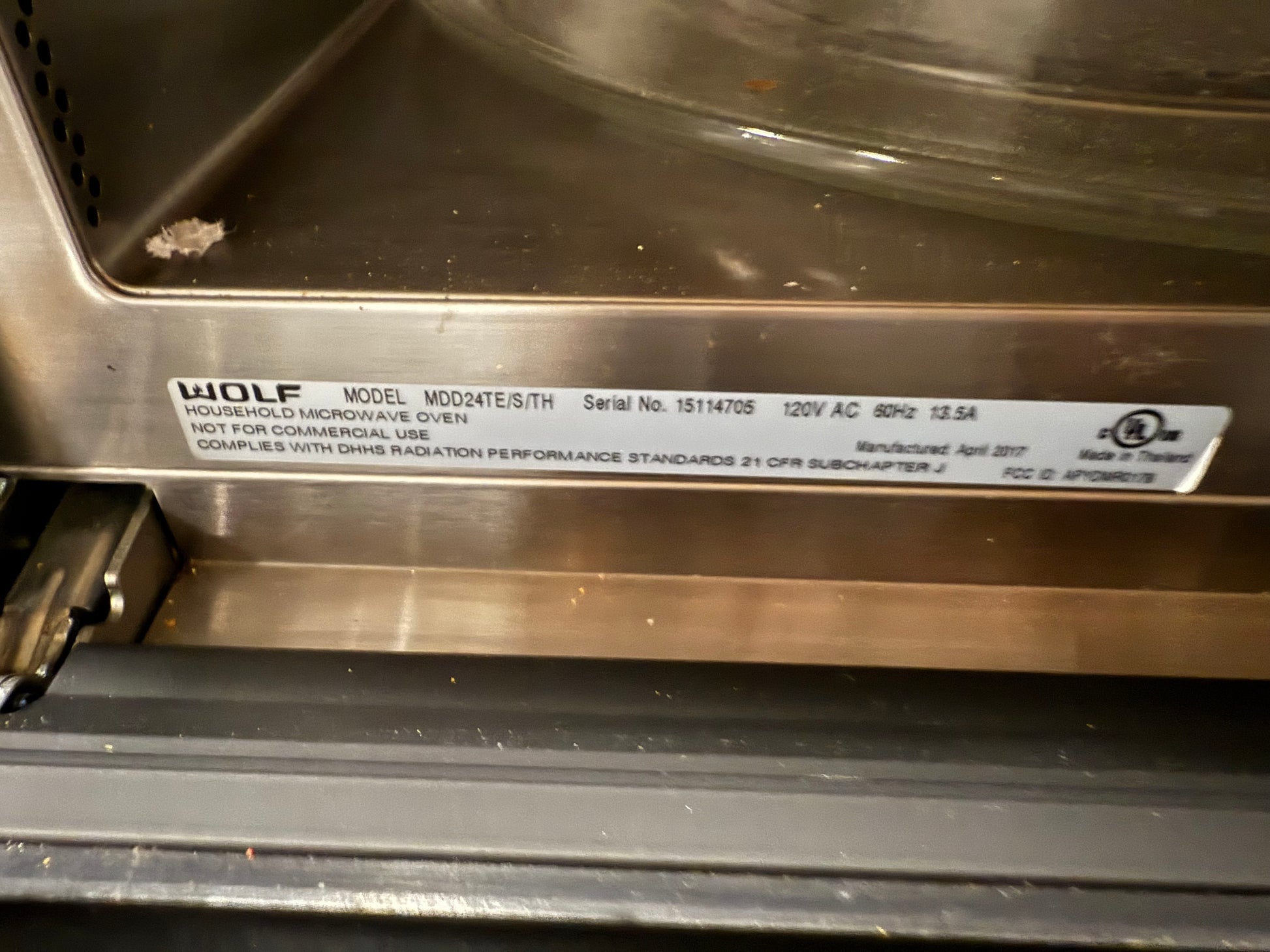 Wolf MDD24TE/S/TH 24" Stainless Steel Built-In Microwave Oven