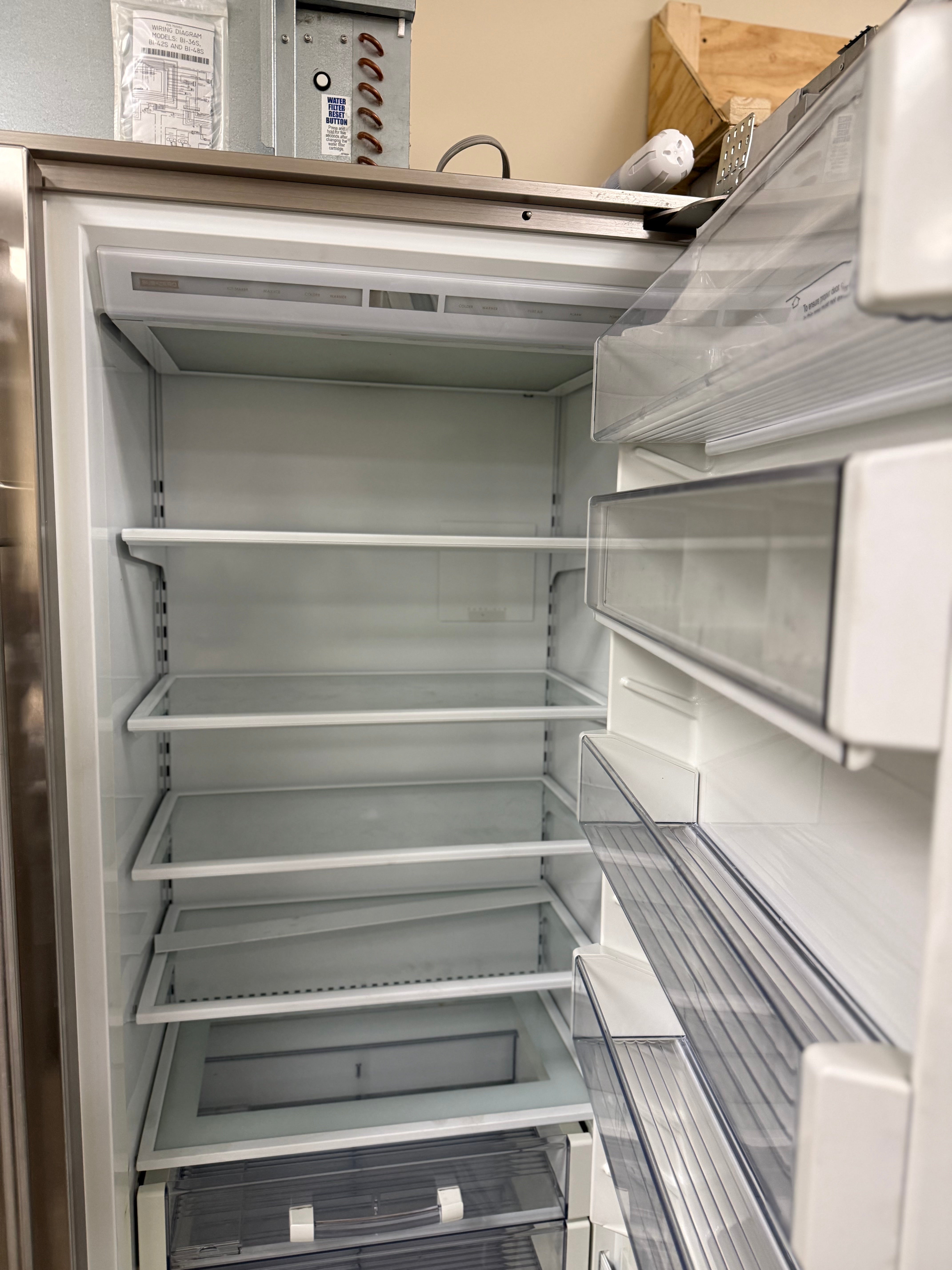 Sub-Zero BI-48S/0 48" Stainless Steel Side by Side Refrigerator
