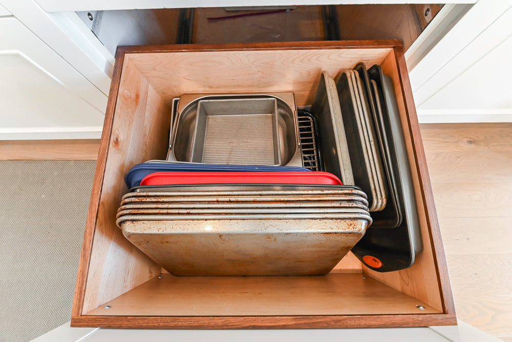 Custom Transitional White Kitchen with Natural Wood Toned Island, Quartz and Granite Countertops, 60" Wolf Range and Appliances