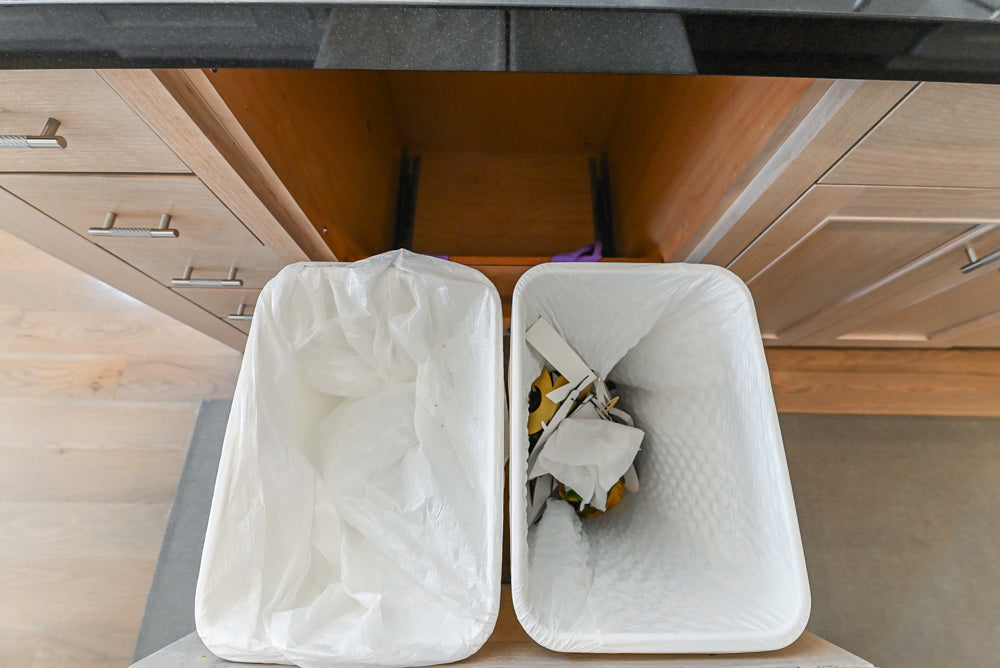 Custom Transitional White Kitchen with Natural Wood Toned Island, Quartz and Granite Countertops, 60" Wolf Range and Appliances