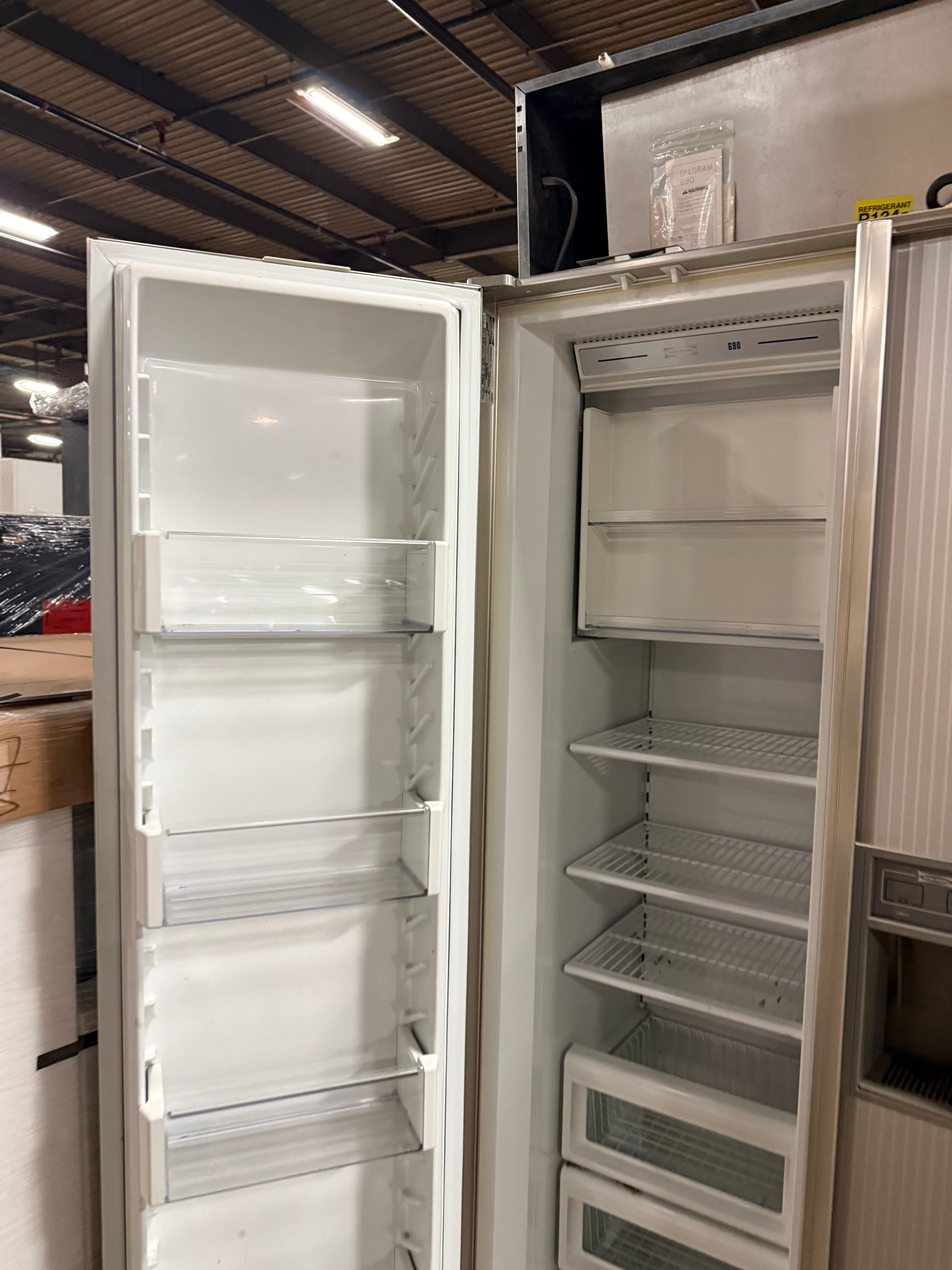 Sub-Zero 690/F 48" Panel Ready Side by Side Refrigerator