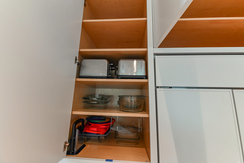 Custom Transitional White Kitchen with Natural Wood Toned Island, White Marble Countertops and 48" Wolf Range
