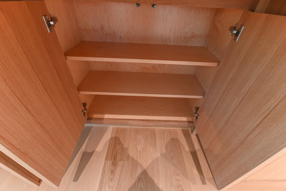 Custom Transitional White Kitchen with Natural Wood Toned Island, White Marble Countertops and 48" Wolf Range