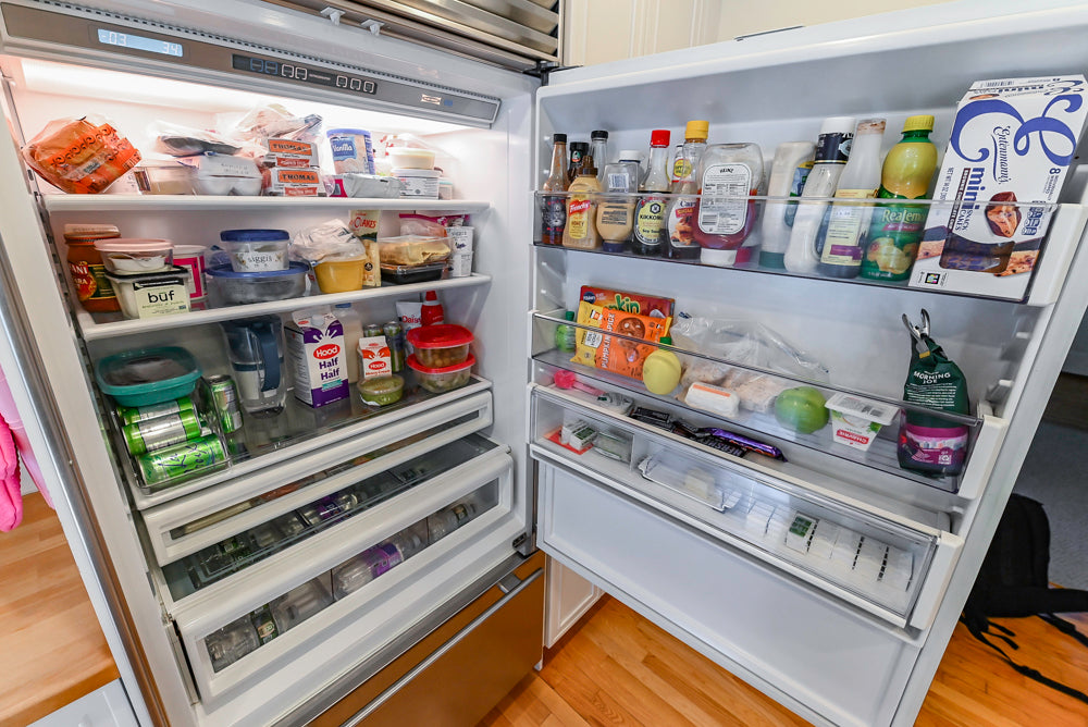 Omega Traditional White Kitchen with Island, Butcher Block Counters and Appliances