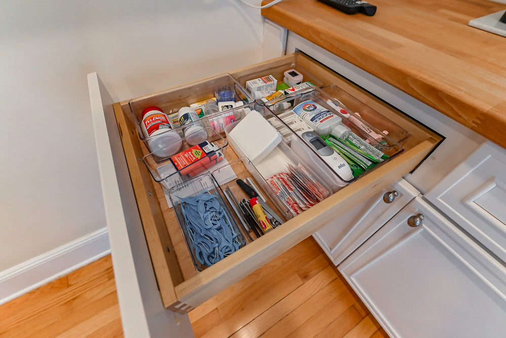 Omega Traditional White Kitchen with Island, Butcher Block Counters and Appliances